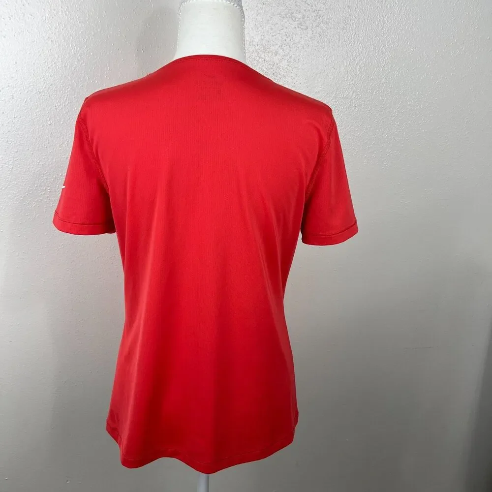 Nike Dri-Fit Shirt Women Medium Red 2020 Tokyo Olympics Team Short Sleeve Active